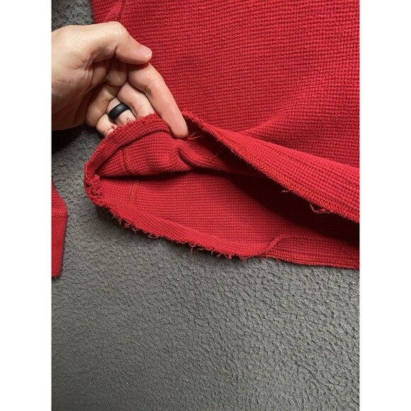 Vintage Abercrombie & Fitch Shirt Mens XL Red Muscle Fit Thermal Sweater Y2K - Picture 5 of 16